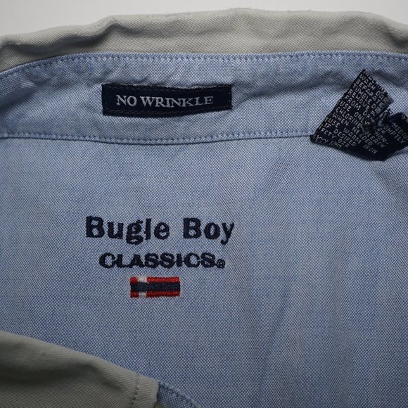 Bugle Boy Button Down Mens Short Sleeve Shirt XL - Picture 3 of 5